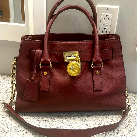 Michael Kors Saffron Leather Hamilton EUC - Picture 1 of 7